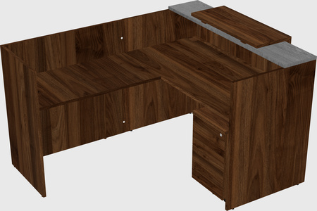 L-shaped modular reception