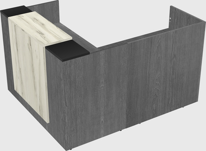 L-shaped modular reception
