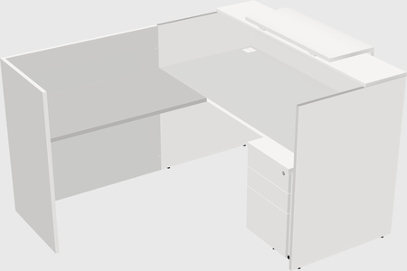 L-shaped modular reception