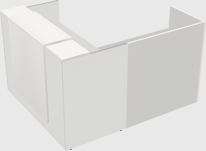 L-shaped modular reception
