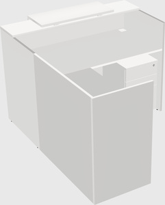 L-shaped modular reception
