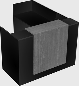 L-shaped modular reception