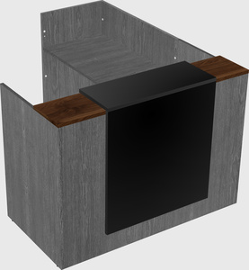L-shaped modular reception