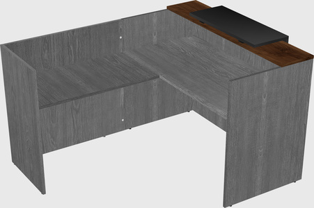 L-shaped modular reception