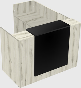 L-shaped modular reception