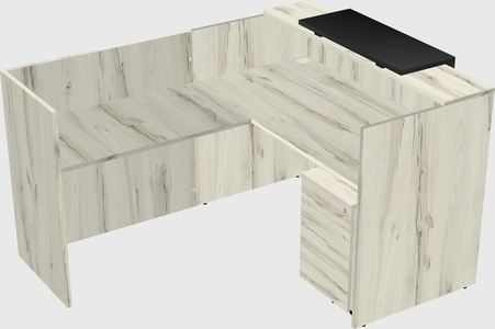 L-shaped modular reception