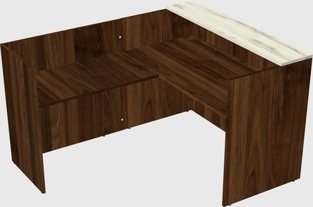 L-shaped modular reception