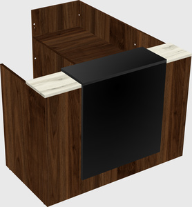 L-shaped modular reception