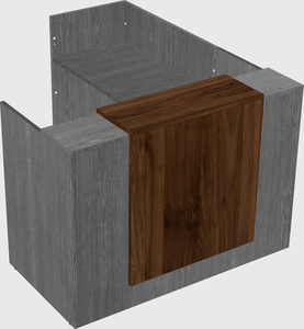 L-shaped modular reception