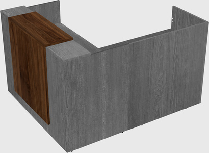 L-shaped modular reception