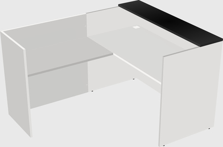 L-shaped modular reception
