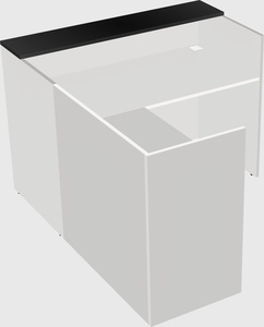 L-shaped modular reception