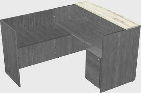 L-shaped modular reception