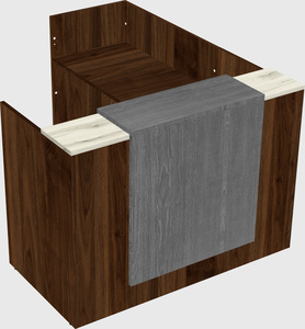 L-shaped modular reception