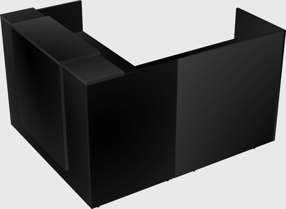 L-shaped modular reception