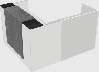 L-shaped modular reception