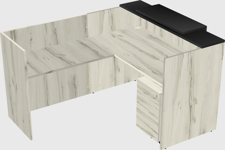 L-shaped modular reception