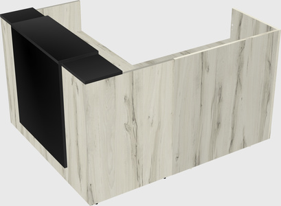L-shaped modular reception
