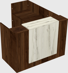 L-shaped modular reception