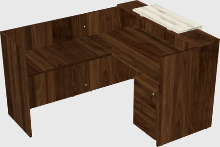 L-shaped modular reception