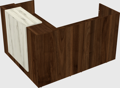 L-shaped modular reception