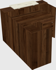 L-shaped modular reception