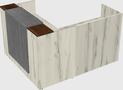 L-shaped modular reception