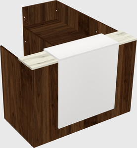 L-shaped modular reception