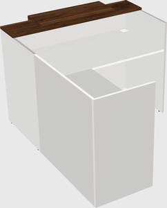 L-shaped modular reception