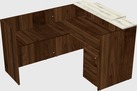 L-shaped modular reception