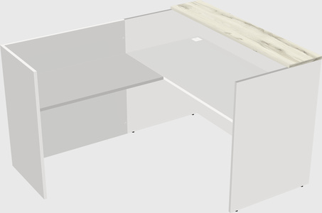 L-shaped modular reception