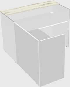 L-shaped modular reception