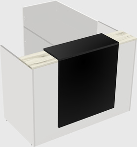 L-shaped modular reception