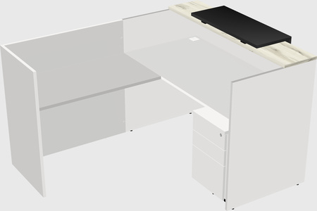 L-shaped modular reception