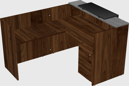 L-shaped modular reception