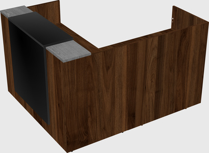 L-shaped modular reception
