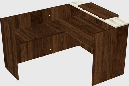 L-shaped modular reception