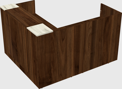 L-shaped modular reception