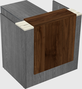 L-shaped modular reception