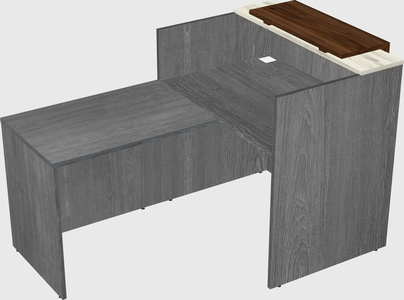L-shaped modular reception