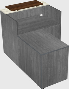 L-shaped modular reception