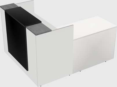 L-shaped modular reception