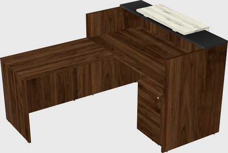 L-shaped modular reception