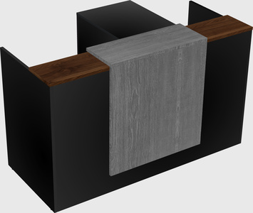 L-shaped modular reception