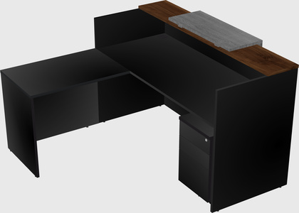 L-shaped modular reception