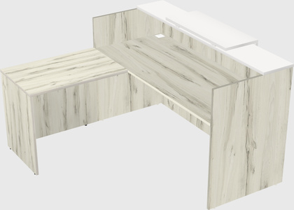 L-shaped modular reception