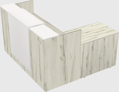 L-shaped modular reception