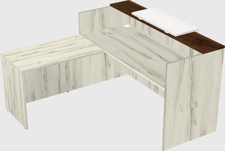 L-shaped modular reception