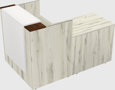 L-shaped modular reception