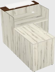 L-shaped modular reception